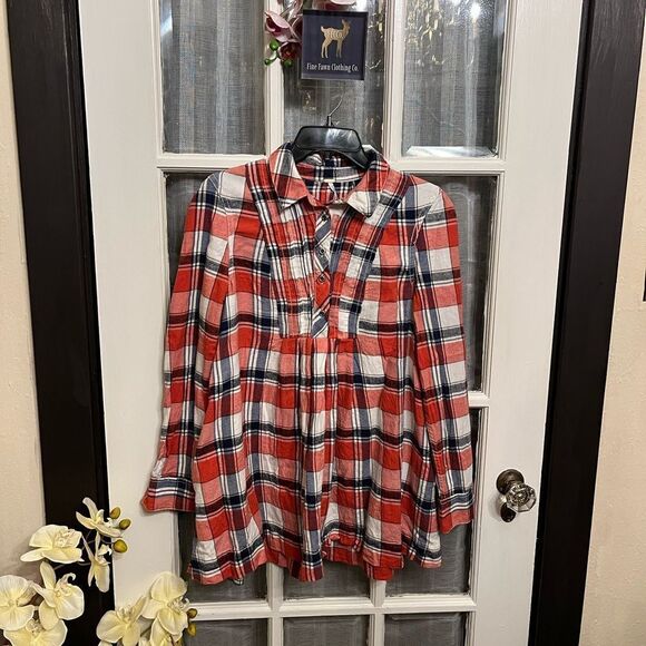 Free People Tops - Free People Plaid Tunic